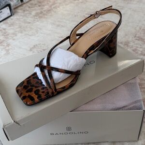 Bandolino Leopard Print Strappy Heels